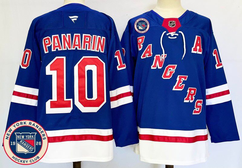 Men New York Rangers 10 Panarin Blue Fanatics 2025 NHL Jersey style 4